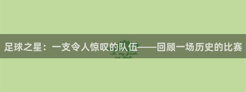 足球之星：一支令人惊叹的队伍——回顾一场历史的比赛